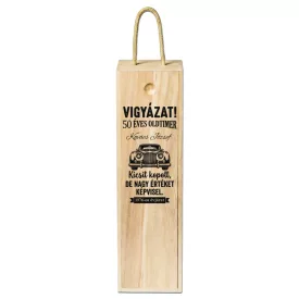 Oldtimer fa boros doboz gravírozással