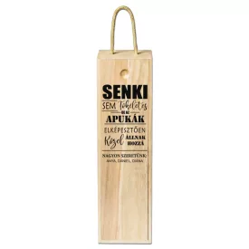 Apák napi fa boros doboz gravírozással