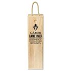 Legénybúcsús fa boros doboz gravírozással