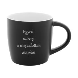 Rozsdamentes acél fekete bögre egyedi szöveggel
