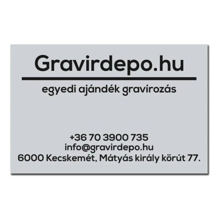 Műanyag cégtábla gravírozás