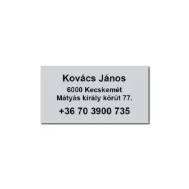 Csónak névtábla uv álló műanyagból