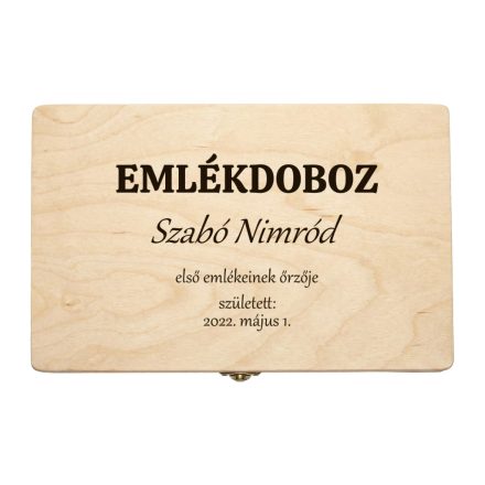 Fenyőfa emlékőrző doboz 30×20 cm