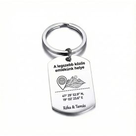 Legszebb közös emlék kulcstartó egyedi névvel