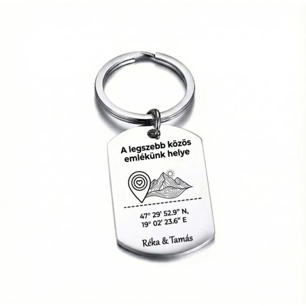 Legszebb közös emlék kulcstartó egyedi névvel