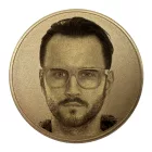 Érme gravírozás saját fotóval és szöveggel 50mm