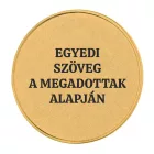 Érme gravírozás saját fotóval és szöveggel 60mm