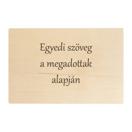 Gravírozott fatábla egyedi szöveggel 29x19 cm