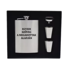 Rozsdamentes acél flaska szett egyedi szöveggel