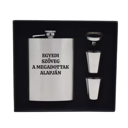 Rozsdamentes acél flaska szett egyedi szöveggel