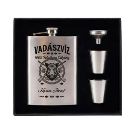 Rozsdamentes acél flaska szett vadászvíz mintával