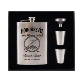 Rozsdamentes acél flaska szett horgászvíz mintával