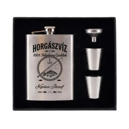 Rozsdamentes acél flaska szett horgászvíz mintával