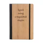 Bambusz jegyzetfüzet gravírozás egyedi szöveggel