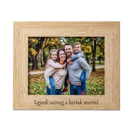 Fényképkeret egyedi szöveggel gravírozva 10x15 fekvő
