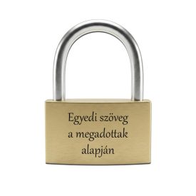 Rézlakat egyedi szöveggel gravírozva