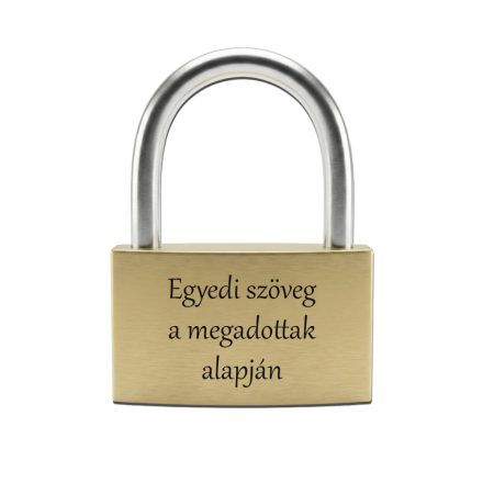 Rézlakat egyedi szöveggel gravírozva
