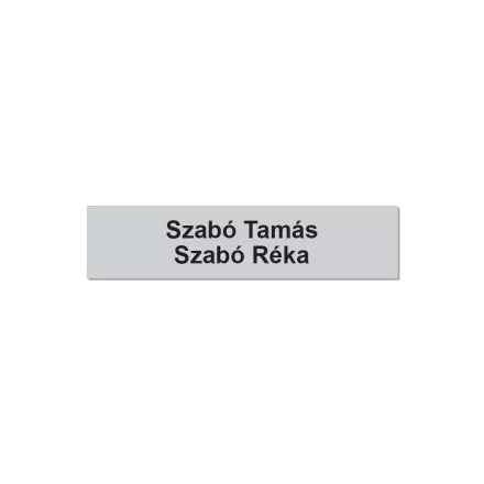 Postaláda, ajtó öntapadós műanyag névtábla