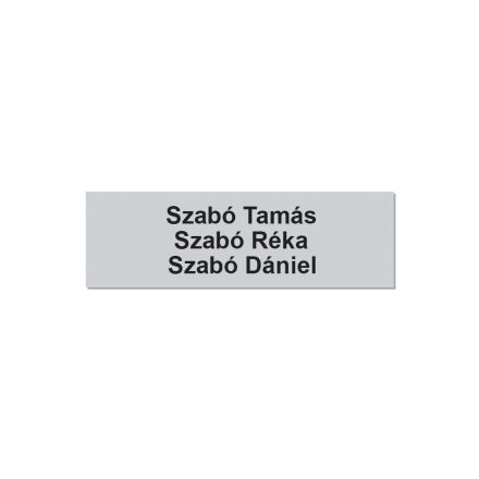 Postaláda, ajtó öntapadós műanyag névtábla