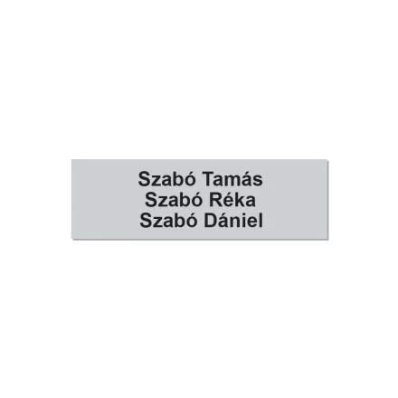 Postaláda, ajtó öntapadós műanyag névtábla