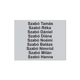 Postaláda, ajtó névtábla
