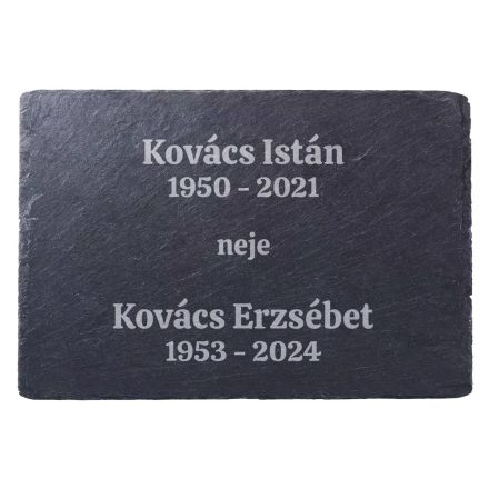 Pala sírtábla, emléktábla gravírozás kutyáknak fotóval
