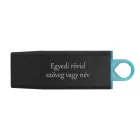 KINGSTON 64GB USB 3.2 Pendrive egyedi szöveg gravírozással
