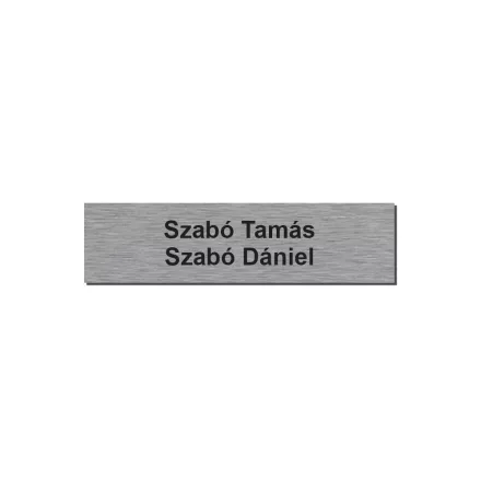 Postaláda, ajtó öntapadós rozsdamentes acél névtábla
