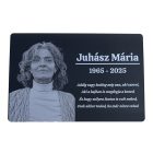 Műanyag sírtábla, emléktábla gravírozás nagy fotóval