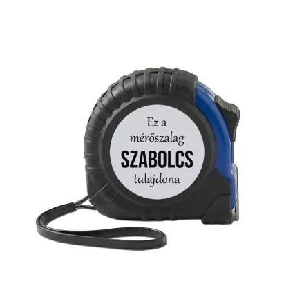Mérőszalag egyedi névvel gravírozva