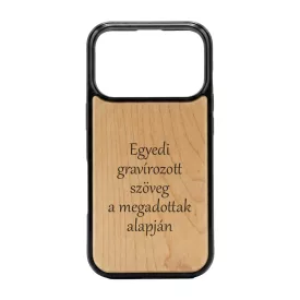   iPhone 17 PRO fa hátlapos telefontok egyedi szöveg gravírozással