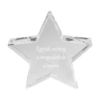 Kristály plakett, díj gravírozás egyedi szöveggel