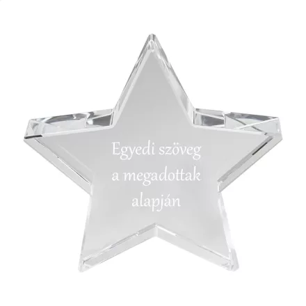 Kristály plakett, díj gravírozás egyedi szöveggel
