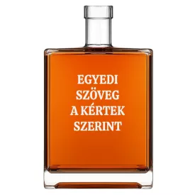 Pálinkás szögletes üveg gravírozás egyedi szöveggel