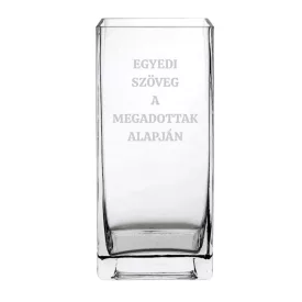 Üveg váza gravírozás egyedi szöveggel