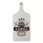 Bükk vágódeszka gravírozás Apa a grill mester mintával