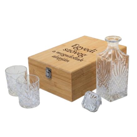 Whisky szett egyedi szöveggel gravírozva
